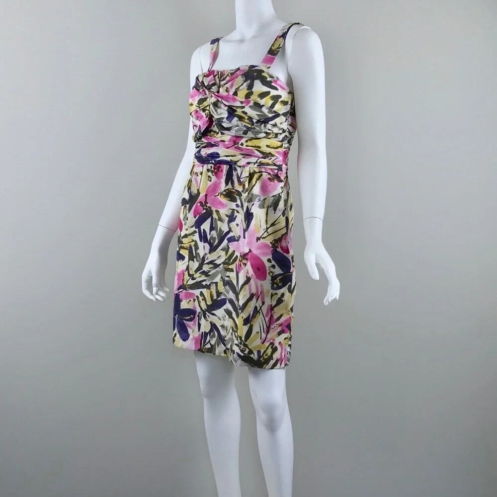 Banana Republic Floral Mini Dress in Pink, Green & Navy - Picture 4 of 8